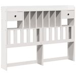 Casa si Gradina - Mobilier - Paturi si accesorii - Accesorii paturi - Tablie de pat cu depozitare alb 150 cm lemn masiv de pin - Infinity.ro