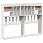 Casa si Gradina - Mobilier - Paturi si accesorii - Accesorii paturi - Tablie de pat cu depozitare alb 150 cm lemn masiv de pin - Infinity.ro