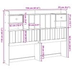 Casa si Gradina - Mobilier - Paturi si accesorii - Accesorii paturi - Tablie de pat cu depozitare alb 150 cm lemn masiv de pin - Infinity.ro