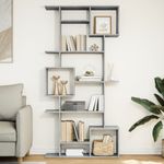 Casa si Gradina - Mobilier - Biblioteci si rafturi - Biblioteci - Biblioteca, gri beton, 92x29x188 cm, lemn prelucrat - Infinity.ro