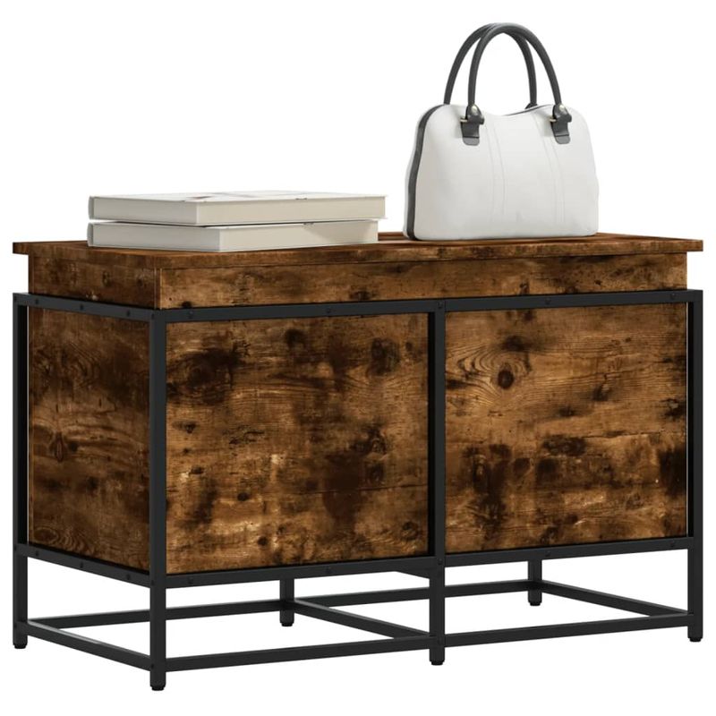 Casa si Gradina - Mobilier - Organizare si depozitare - Cutii depozitare - Cutie depozitare stejar afumat 80x40x51,5 cm lemn prelucrat - Infinity.ro