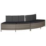 Casa si Gradina - Gradina si terasa - Piscine si accesorii - Accesorii piscine - Imprejmuire cada cu hidromasaj, gri, poliratan / lemn acacia - Infinity.ro