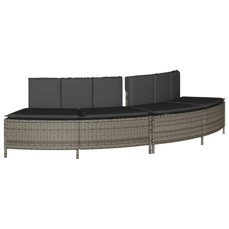 Casa si Gradina - Gradina si terasa - Piscine si accesorii - Accesorii piscine - Imprejmuire cada cu hidromasaj, gri, poliratan / lemn acacia - Infinity.ro