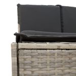 Casa si Gradina - Gradina si terasa - Piscine si accesorii - Accesorii piscine - Imprejmuire cada cu hidromasaj, gri, poliratan / lemn acacia - Infinity.ro