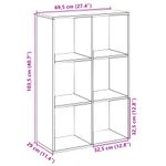 Casa si Gradina - Mobilier - Biblioteci si rafturi - Biblioteci - Biblioteca/separator camera gri sonoma 69,5x29x103,5 cm lemn - Infinity.ro