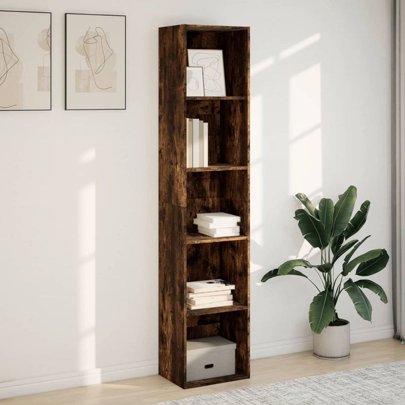 Casa si Gradina - Mobilier - Biblioteci si rafturi - Biblioteci - Biblioteca, stejar fumuriu, 40x30x189 cm, lemn prelucrat - Infinity.ro