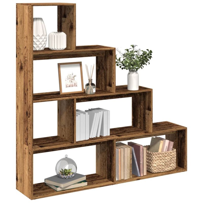 Casa si Gradina - Mobilier - Biblioteci si rafturi - Biblioteci - Biblioteca/separator 4 niveluri, lemn 143,5x29x143,5 cm lemn - Infinity.ro
