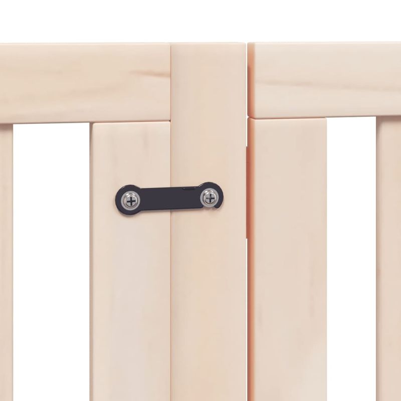 Petshop - Accesorii petshop - Culcusuri si custi - Custi interior si exterior - Poarta de caini pliabila cu usa, 12 panouri, 600 cm, lemn plop - Infinity.ro