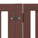 Petshop - Accesorii petshop - Culcusuri si custi - Custi interior si exterior - Poarta caini pliabila cu usa 6 panouri maro, 480 cm, lemn plop - Infinity.ro