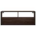 Casa si Gradina - Mobilier - Comode si corpuri - Comode - Dulap TV, stejar maro, 100x31x39,5 cm, lemn prelucrat si metal - Infinity.ro