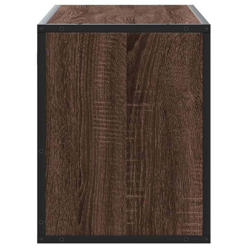 Casa si Gradina - Mobilier - Comode si corpuri - Comode - Dulap TV, stejar maro, 100x31x39,5 cm, lemn prelucrat si metal - Infinity.ro