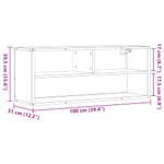 Casa si Gradina - Mobilier - Comode si corpuri - Comode - Dulap TV, stejar maro, 100x31x39,5 cm, lemn prelucrat si metal - Infinity.ro