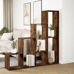 Casa si Gradina - Mobilier - Biblioteci si rafturi - Biblioteci - Biblioteca/separator stejar fumuriu 143,5x29x143,5 cm lemn - Infinity.ro