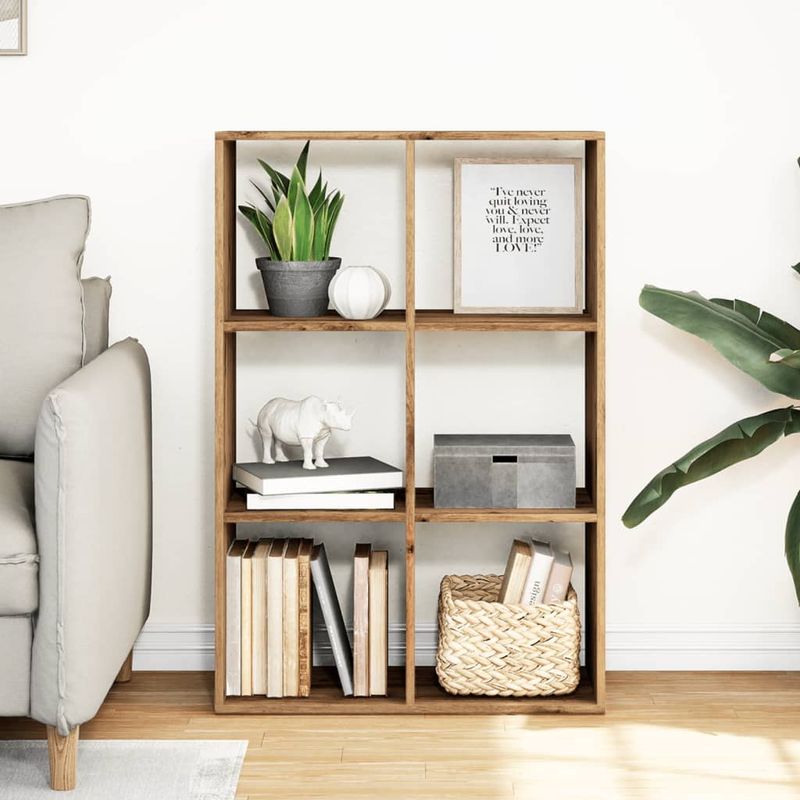Casa si Gradina - Mobilier - Biblioteci si rafturi - Biblioteci - Biblioteca/separator, stejar artizanal, 69,5x29x103,5 cm, lemn - Infinity.ro