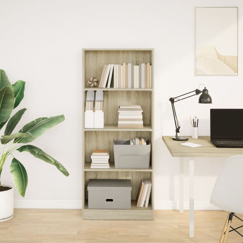 Casa si Gradina - Mobilier - Biblioteci si rafturi - Biblioteci - Biblioteca, stejar sonoma, 60x24x143 cm, lemn prelucrat - Infinity.ro