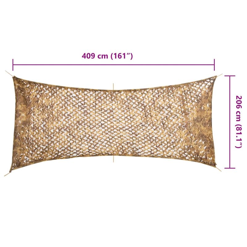 Sport si Outdoor - Accesorii si echipamente sportive - Alte accesorii sportive - Plasa de camuflaj cu geanta de depozitare, nisipiu, 409x206 cm - Infinity.ro