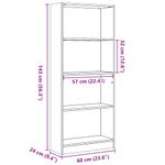 Casa si Gradina - Mobilier - Biblioteci si rafturi - Biblioteci - Biblioteca, stejar sonoma, 60x24x143 cm, lemn prelucrat - Infinity.ro