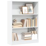 Casa si Gradina - Mobilier - Biblioteci si rafturi - Biblioteci - Biblioteca, alb, 80x24x109 cm, lemn prelucrat - Infinity.ro