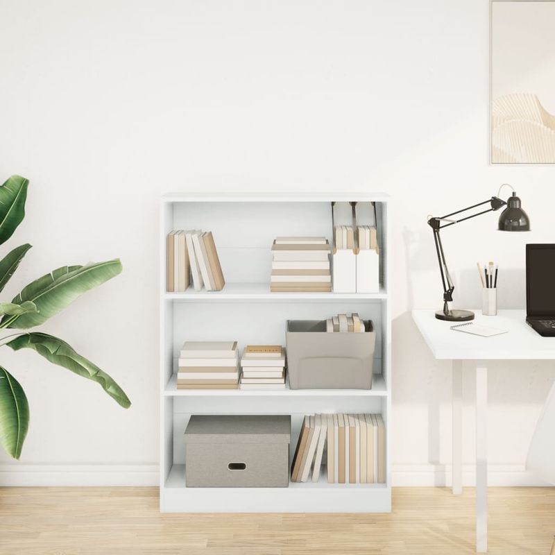 Casa si Gradina - Mobilier - Biblioteci si rafturi - Biblioteci - Biblioteca, alb, 80x24x109 cm, lemn prelucrat - Infinity.ro