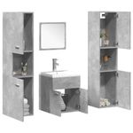Casa si Gradina - Mobilier - Seturi de mobilier - Seturi baie - Set mobilier de baie, 5 piese, gri beton, lemn prelucrat - Infinity.ro