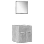 Casa si Gradina - Mobilier - Seturi de mobilier - Seturi baie - Set mobilier de baie, 5 piese, gri beton, lemn prelucrat - Infinity.ro