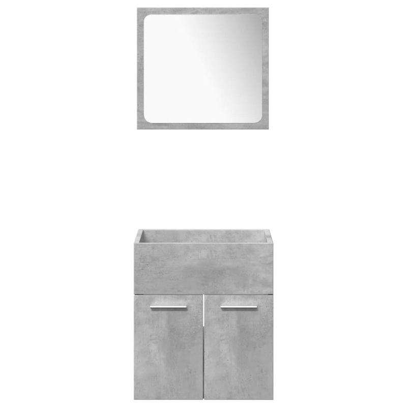 Casa si Gradina - Mobilier - Seturi de mobilier - Seturi baie - Set mobilier de baie, 5 piese, gri beton, lemn prelucrat - Infinity.ro