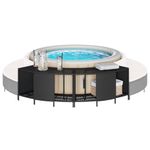 Casa si Gradina - Gradina si terasa - Piscine si accesorii - Accesorii piscine - Rafturi de depozitare pentru spa, 2 buc., negru, poliratan - Infinity.ro
