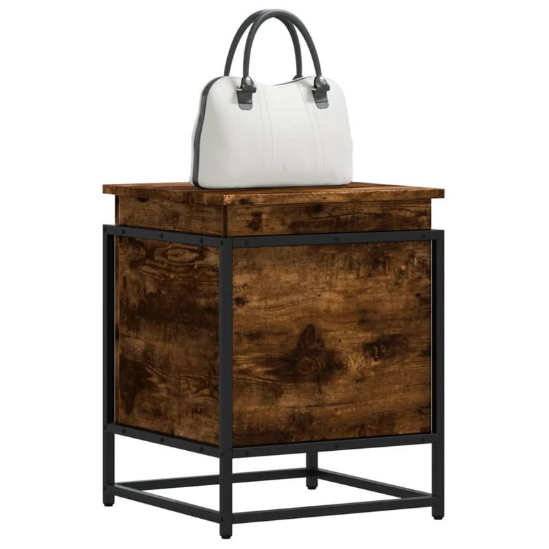 Casa si Gradina - Mobilier - Organizare si depozitare - Cutii depozitare - Cutie depozitare stejar afumat 40x40x51,5cm lemn prelucrat - Infinity.ro