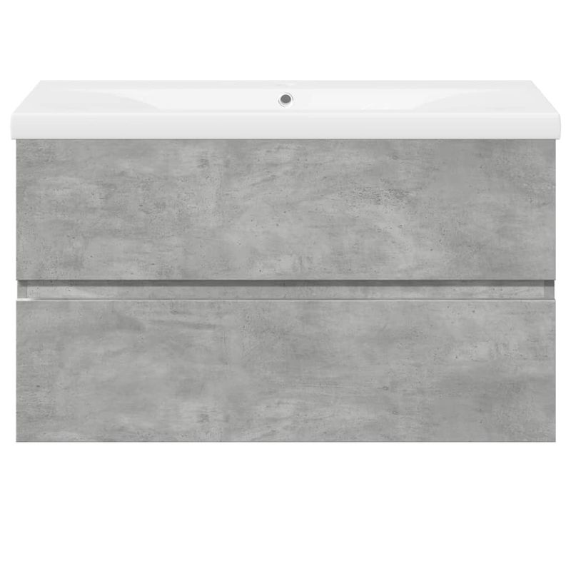 Casa si Gradina - Mobilier - Seturi de mobilier - Seturi baie - Set mobilier de baie, 2 piese, gri beton, lemn compozit - Infinity.ro