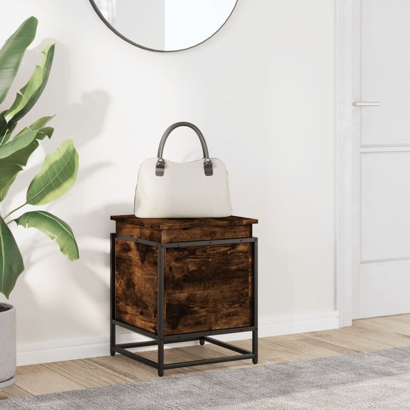 Casa si Gradina - Mobilier - Organizare si depozitare - Cutii depozitare - Cutie depozitare stejar afumat 40x40x51,5cm lemn prelucrat - Infinity.ro