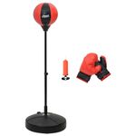 Sport si Outdoor - Sporturi de contact - Saci de box si accesorii - Set minge de box cu manusi/pompa, inaltime reglabila 81-122 cm - Infinity.ro