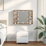 Casa si Gradina - Mobilier - Dulapuri si sifoniere - Dulapuri - Dulap cu oglinda si LED stejar artizanal 76x15x55 cm, lemn - Infinity.ro