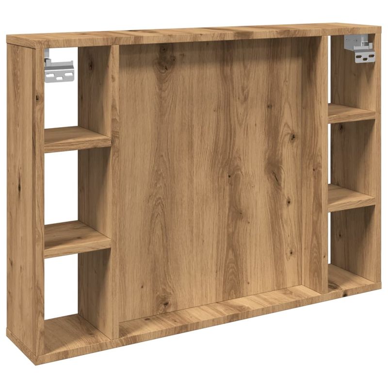 Casa si Gradina - Mobilier - Dulapuri si sifoniere - Dulapuri - Dulap cu oglinda si LED stejar artizanal 76x15x55 cm, lemn - Infinity.ro
