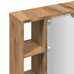Casa si Gradina - Mobilier - Dulapuri si sifoniere - Dulapuri - Dulap cu oglinda si LED stejar artizanal 76x15x55 cm, lemn - Infinity.ro