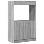 Casa si Gradina - Mobilier - Biblioteci si rafturi - Biblioteci - Dulap inalt, gri sonoma, 63x33x100 cm, lemn prelucrat - Infinity.ro