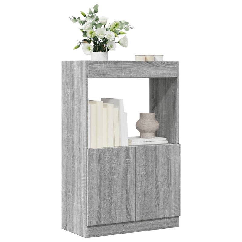 Casa si Gradina - Mobilier - Biblioteci si rafturi - Biblioteci - Dulap inalt, gri sonoma, 63x33x100 cm, lemn prelucrat - Infinity.ro