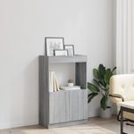 Casa si Gradina - Mobilier - Biblioteci si rafturi - Biblioteci - Dulap inalt, gri sonoma, 63x33x100 cm, lemn prelucrat - Infinity.ro