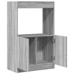 Casa si Gradina - Mobilier - Biblioteci si rafturi - Biblioteci - Dulap inalt, gri sonoma, 63x33x100 cm, lemn prelucrat - Infinity.ro