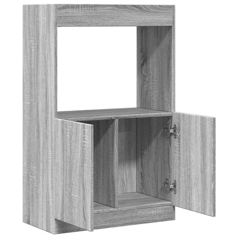 Casa si Gradina - Mobilier - Biblioteci si rafturi - Biblioteci - Dulap inalt, gri sonoma, 63x33x100 cm, lemn prelucrat - Infinity.ro
