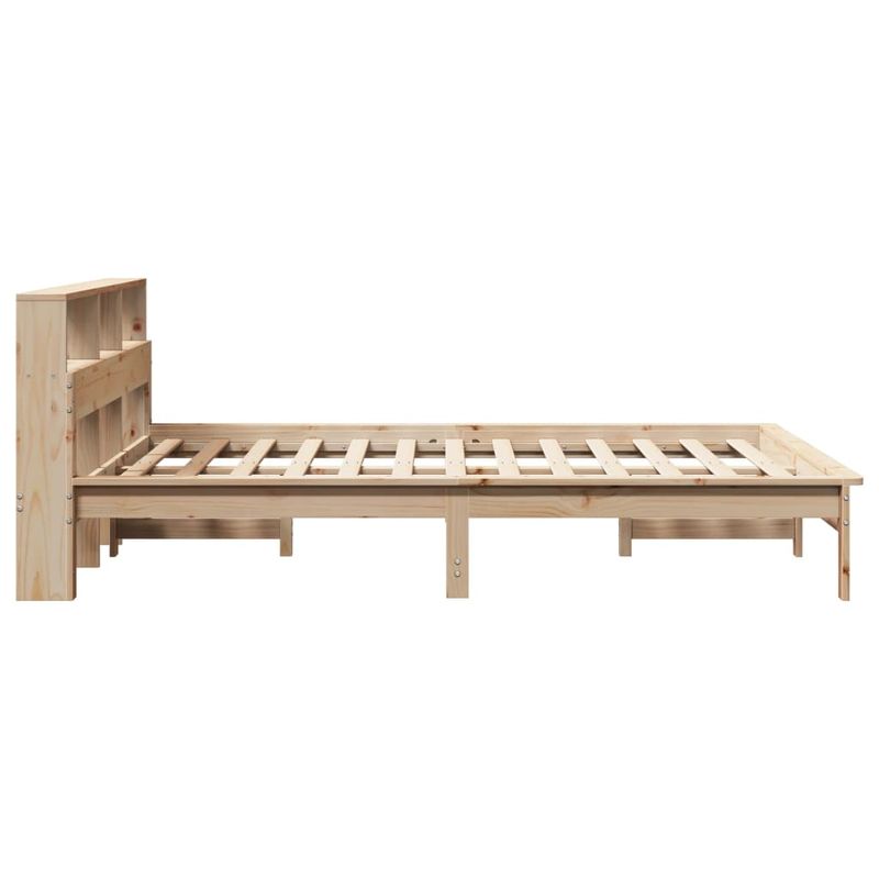 Casa si Gradina - Mobilier - Paturi si accesorii - Paturi - Pat cu biblioteca fara saltea, 120x190 cm, lemn masiv de pin - Infinity.ro
