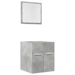 Casa si Gradina - Mobilier - Seturi de mobilier - Seturi baie - Set mobilier de baie, 2 piese, gri beton, lemn compozit - Infinity.ro