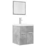 Casa si Gradina - Mobilier - Seturi de mobilier - Seturi baie - Set mobilier de baie, 2 piese, gri beton, lemn compozit - Infinity.ro