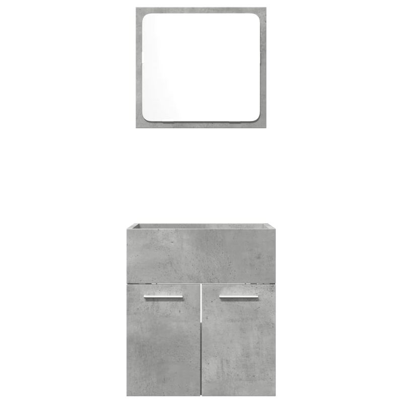 Casa si Gradina - Mobilier - Seturi de mobilier - Seturi baie - Set mobilier de baie, 2 piese, gri beton, lemn compozit - Infinity.ro