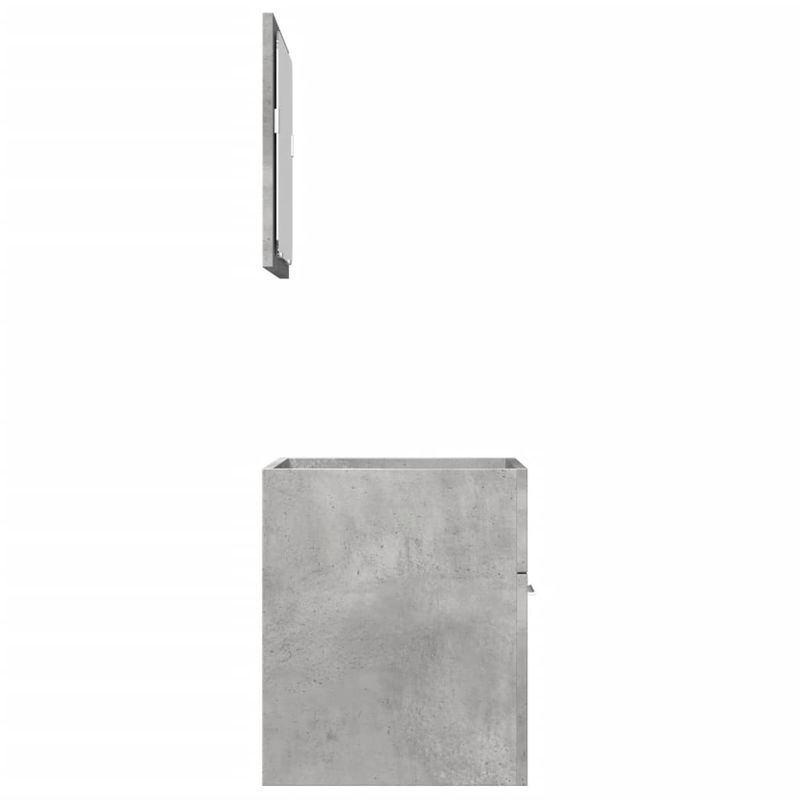 Casa si Gradina - Mobilier - Seturi de mobilier - Seturi baie - Set mobilier de baie, 2 piese, gri beton, lemn compozit - Infinity.ro