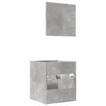 Casa si Gradina - Mobilier - Seturi de mobilier - Seturi baie - Set mobilier de baie, 2 piese, gri beton, lemn compozit - Infinity.ro