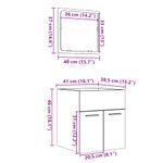 Casa si Gradina - Mobilier - Seturi de mobilier - Seturi baie - Set mobilier de baie, 2 piese, gri beton, lemn compozit - Infinity.ro
