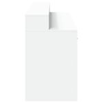 Casa si Gradina - Mobilier - Mese si birouri - Birouri - Birou cu lumini LED, alb, 160x55x91 cm, lemn prelucrat - Infinity.ro