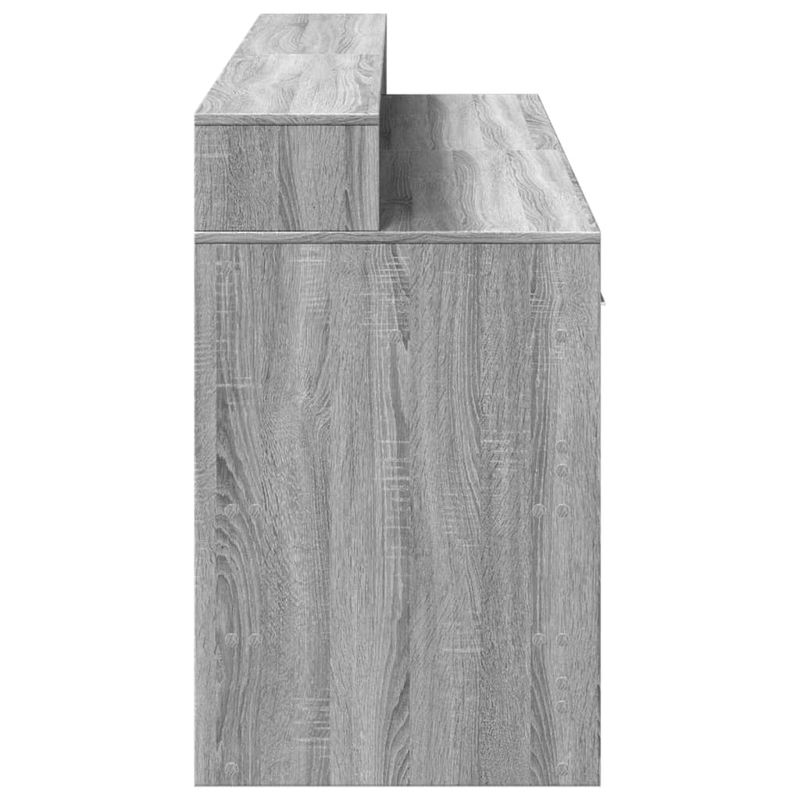 Casa si Gradina - Mobilier - Mese si birouri - Birouri - Birou cu lumini LED, gri sonoma, 160x55x91 cm, lemn prelucrat - Infinity.ro