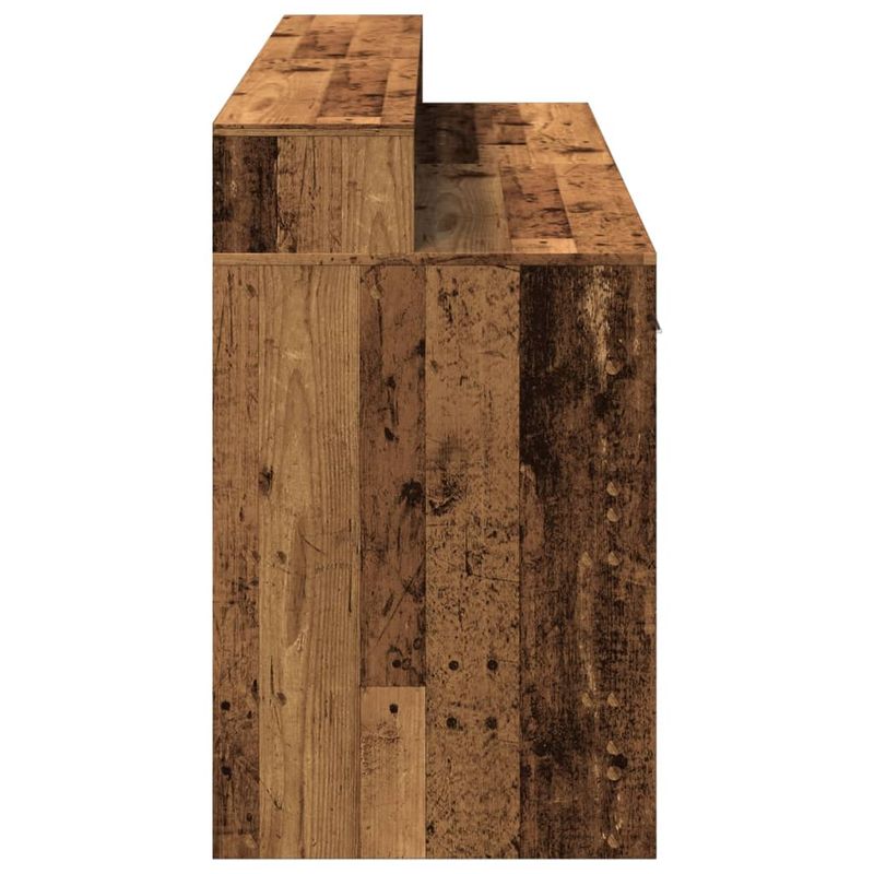 Casa si Gradina - Mobilier - Mese si birouri - Birouri - Birou cu lumini LED, lemn vechi, 160x55x91 cm, lemn prelucrat - Infinity.ro