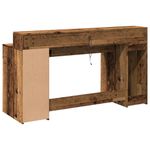 Casa si Gradina - Mobilier - Mese si birouri - Birouri - Birou cu lumini LED, lemn vechi, 160x55x91 cm, lemn prelucrat - Infinity.ro